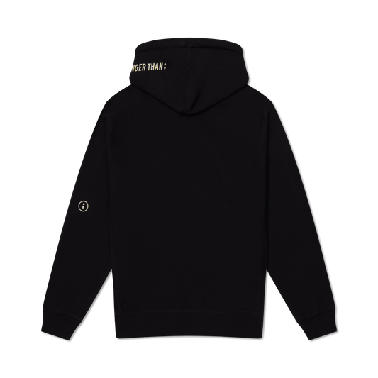 Stranger Than events clothing brand hoodie design print back