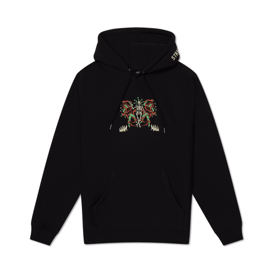 Stranger Than events clothing brand hoodie design print front