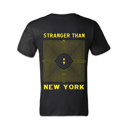 Stranger Than events clothing brand tee-shirt black print design back