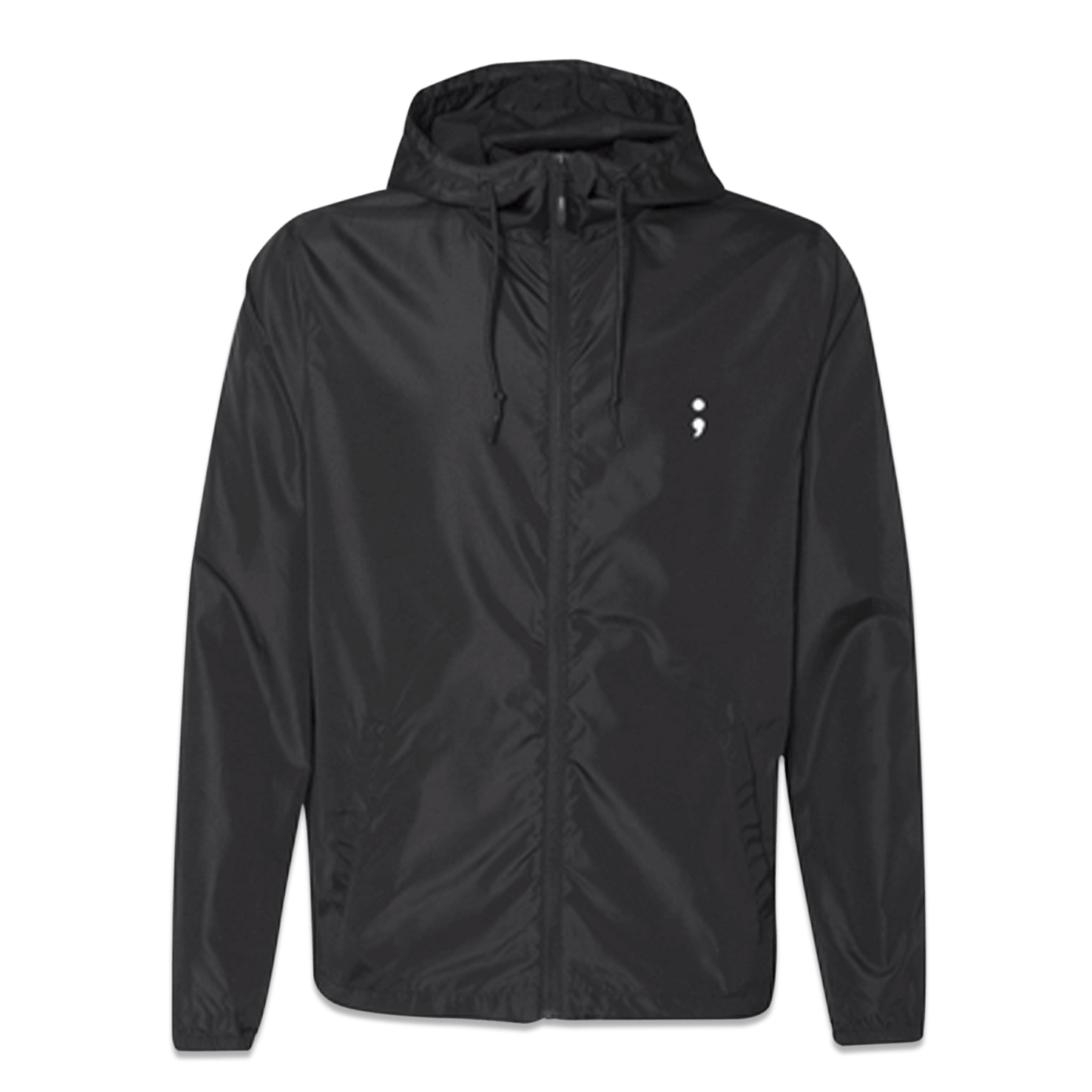 Stranger Than events clothing logo brand windbreaker black design print front